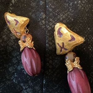 Vintage, one of a kind clip on earrings